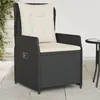 Image de vidaXL Chaises inclinables de jardin lot de 2 noir résine tressée, fauteuil de jardin inclinable, fauteuil inclinable de 368652
