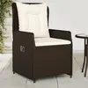 Image de vidaXL Chaises inclinables de jardin lot de 2 marron résine tressée, fauteuil de jardin inclinable, fauteuil inclinable de 368653
