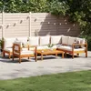 Image de Salon de jardin modulable vidaxl bois 8 personnes 6 pieces