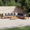 Image de Salon de jardin modulable vidaxl bois massif 2 personnes 100 x 50 x 27 cm 6 pieces