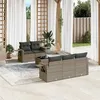 Image de Salon de jardin modulable vidaxl resine tressee gris 6 pieces 55 x 62 x 69 cm 2 personnes