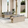 Image de Salon de jardin modulable vidaxl rotin beige 7 pieces 55 x 62 x 69 cm