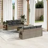 Image de vidaXL Salon de Jardin avec Coussins 7 pcs, Canapés de Terrasse, Ensemble de Meubles de Patio, Mobilier d'Extérieur, Gris 3219909