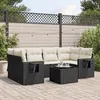 Image de vidaXL Salon de Jardin avec Coussins 7 pcs, Canapés de Terrasse, Ensemble de Meubles de Patio, Mobilier d'Extérieur, Noir 3219915