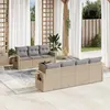 Image de Salon de jardin modulable vidaxl beige 8 pieces resine tressee 55 x 62 x 69 cm