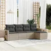 Image de vidaXL Salon de Jardin avec Coussins 5 pcs, Canapés de Terrasse, Ensemble de Meubles de Patio, Mobilier d'Extérieur, Gris 3220091