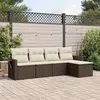 Image de vidaXL Salon de Jardin avec Coussins 5 pcs, Canapés de Terrasse, Ensemble de Meubles de Patio, Mobilier d'Extérieur, Marron 3220092