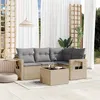 Image de Salon de jardin modulable vidaxl 5 pieces beige rotin 62 x 62 x 69 cm