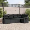 Image de vidaXL Salon de Jardin avec Coussins 5 pcs, Canapés de Terrasse, Ensemble de Meubles de Patio, Mobilier d'Extérieur, Noir 3220124