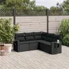 Image de vidaXL Salon de Jardin avec Coussins 5 pcs, Canapés de Terrasse, Ensemble de Meubles de Patio, Mobilier d'Extérieur, Noir 3220144