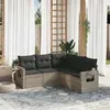 Image de vidaXL Salon de Jardin avec Coussins 5 pcs, Canapés de Terrasse, Ensemble de Meubles de Patio, Mobilier d'Extérieur, Gris 3220151