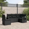 Image de vidaXL Salon de Jardin avec Coussins 5 pcs, Canapés de Terrasse, Ensemble de Meubles de Patio, Mobilier d'Extérieur, Noir 3220164