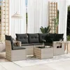 Image de vidaXL Salon de Jardin avec Coussins 6 pcs, Canapés de Terrasse, Ensemble de Meubles de Patio, Mobilier d'Extérieur, Gris 3220181