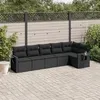 Image de vidaXL Salon de Jardin avec Coussins 6 pcs, Canapés de Terrasse, Ensemble de Meubles de Patio, Mobilier d'Extérieur, Noir 3220184