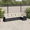 Image de vidaXL Salon de Jardin avec Coussins 6 pcs, Canapés de Terrasse, Ensemble de Meubles de Patio, Mobilier d'Extérieur, Noir 3220185