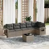Image de vidaXL Salon de Jardin avec Coussins 7 pcs, Canapés de Terrasse, Ensemble de Meubles de Patio, Mobilier d'Extérieur, Gris 3220199