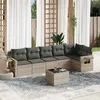 Image de vidaXL Salon de Jardin avec Coussins 7 pcs, Canapés de Terrasse, Ensemble de Meubles de Patio, Mobilier d'Extérieur, Gris 3220201