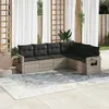 Image de vidaXL Salon de Jardin avec Coussins 6 pcs, Canapés de Terrasse, Ensemble de Meubles de Patio, Mobilier d'Extérieur, Gris 3220211