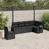 Image de vidaXL Salon de Jardin avec Coussins 6 pcs, Canapés de Terrasse, Ensemble de Meubles de Patio, Mobilier d'Extérieur, Noir 3220224