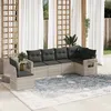 Image de vidaXL Salon de Jardin avec Coussins 6 pcs, Canapés de Terrasse, Ensemble de Meubles de Patio, Mobilier d'Extérieur, Gris 3220231