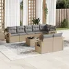 Image de Salon de jardin modulable vidaxl beige 9 pieces resine tressee 62 x 62 x 69 cm