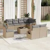 Image de Salon de jardin modulable VIDAXL 9 pieces rotin beige 62 x 62 x 69 cm