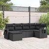 Image de vidaXL Salon de Jardin avec Coussins 6 pcs, Canapés de Terrasse, Ensemble de Meubles de Patio, Mobilier d'Extérieur, Noir 3220454