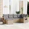 Image de vidaXL Salon de Jardin avec Coussins 6 pcs, Canapés de Terrasse, Ensemble de Meubles de Patio, Mobilier d'Extérieur, Beige 3220458