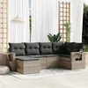 Image de vidaXL Salon de Jardin avec Coussins 6 pcs, Canapés de Terrasse, Ensemble de Meubles de Patio, Mobilier d'Extérieur, Gris 3220461