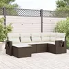Image de vidaXL Salon de Jardin avec Coussins 6 pcs, Canapés de Terrasse, Ensemble de Meubles de Patio, Mobilier d'Extérieur, Marron 3220462