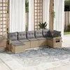 Image de vidaXL Salon de Jardin avec Coussins 7 pcs, Canapés de Terrasse, Ensemble de Meubles de Patio, Mobilier d'Extérieur, Beige 3220478