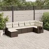 Image de vidaXL Salon de Jardin avec Coussins 7 pcs, Canapés de Terrasse, Ensemble de Meubles de Patio, Mobilier d'Extérieur, Marron 3220482