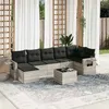 Image de vidaXL Salon de Jardin avec Coussins 8 pcs, Canapés de Terrasse, Ensemble de Meubles de Patio, Mobilier d'Extérieur, Gris 3220491