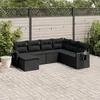 Image de vidaXL Salon de Jardin avec Coussins 7 pcs, Canapés de Terrasse, Ensemble de Meubles de Patio, Mobilier d'Extérieur, Noir 3220494
