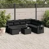 Image de vidaXL Salon de Jardin avec Coussins 8 pcs, Canapés de Terrasse, Ensemble de Meubles de Patio, Mobilier d'Extérieur, Noir 3220504