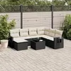 Image de vidaXL Salon de Jardin avec Coussins 8 pcs, Canapés de Terrasse, Ensemble de Meubles de Patio, Mobilier d'Extérieur, Noir 3220505