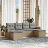 Image de vidaXL Salon de Jardin avec Coussins 6 pcs, Canapés de Terrasse, Ensemble de Meubles de Patio, Mobilier d'Extérieur, Beige 3220518