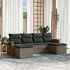 Image de vidaXL Salon de Jardin avec Coussins 6 pcs, Canapés de Terrasse, Ensemble de Meubles de Patio, Mobilier d'Extérieur, Gris 3220519