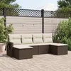 Image de Salon de jardin modulable VIDAXL resine tressee marron 6 pieces 6 personnes