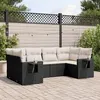 Image de vidaXL Salon de Jardin avec Coussins 6 pcs, Canapés de Terrasse, Ensemble de Meubles de Patio, Mobilier d'Extérieur, Noir 3220575