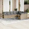 Image de vidaXL Salon de Jardin avec Coussins 9 pcs, Canapés de Terrasse, Ensemble de Meubles de Patio, Mobilier d'Extérieur, Beige 3220638