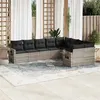 Image de vidaXL Salon de Jardin avec Coussins 9 pcs, Canapés de Terrasse, Ensemble de Meubles de Patio, Mobilier d'Extérieur, Gris 3220641