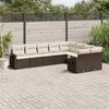 Image de vidaXL Salon de Jardin avec Coussins 9 pcs, Canapés de Terrasse, Ensemble de Meubles de Patio, Mobilier d'Extérieur, Marron 3220642