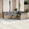 Image de Salon de jardin modulable VIDAXL beige 10 pieces resine tressee 62 x 62 x 69 cm