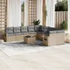 Image de vidaXL Salon de Jardin avec Coussins 11 pcs, Canapés de Terrasse, Ensemble de Meubles de Patio, Mobilier d'Extérieur, Beige 3220718