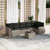 Image de vidaXL Salon de Jardin avec Coussins 8 pcs, Canapés de Terrasse, Ensemble de Meubles de Patio, Mobilier d'Extérieur, Gris 3221141