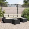 Image de vidaXL Salon de Jardin avec Coussins 6 pcs, Canapés de Terrasse, Ensemble de Meubles de Patio, Mobilier d'Extérieur, Noir 3221295