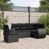 Image de Salon de jardin modulable VIDAXL resine tressee noir 5 pieces x 70 x 69 5 personnes
