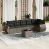Image de Salon de jardin modulable VIDAXL rotin gris 7 pieces x 71 x 69