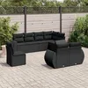 Image de vidaXL Salon de Jardin avec Coussins 8 pcs, Canapés de Terrasse, Ensemble de Meubles de Patio, Mobilier d'Extérieur, Noir 3221634
